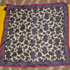 Michelsons 100% Silk Gray and Pink Pocket Square Elegant Accessory